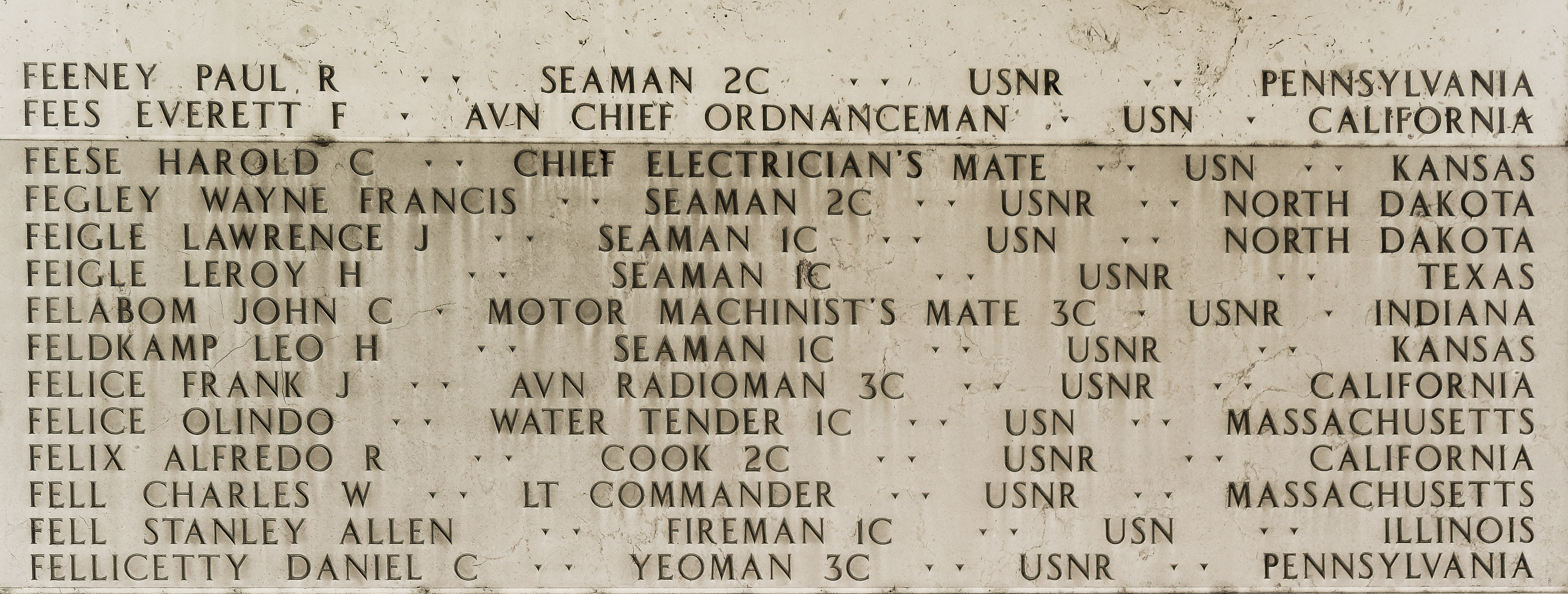 Everett F. Fees, Aviation Chief Ordnanceman